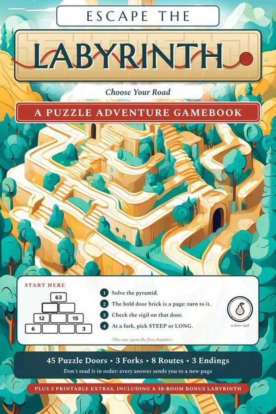 The front cover of Escape the Labyrinth.