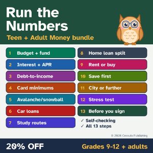 Run the Numbers Bundle: Teen and Adult Money Escape Rooms, a Boom Learning bundle cover