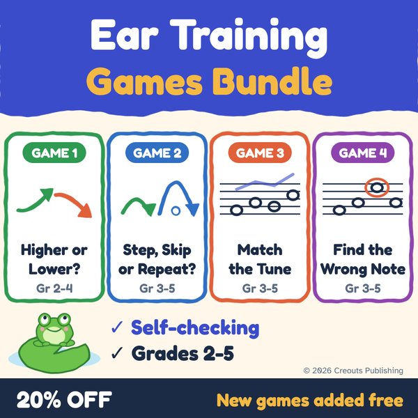 Ear Training Games Bundle, a self-checking Boom Learning deck cover