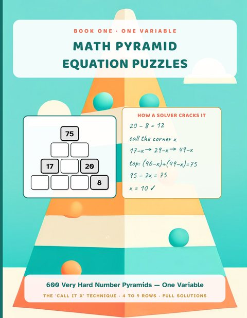 Math Pyramid Equation Puzzles: One Variable cover