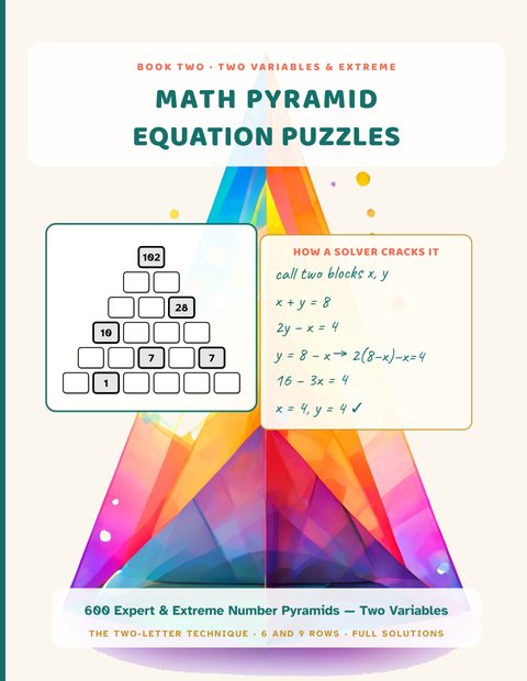 Math Pyramid Equation Puzzles: Two Letters cover