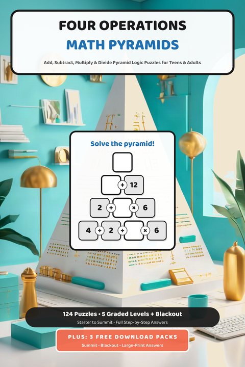 Four Operations Math Pyramids cover