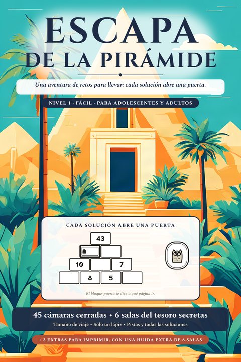 Escapa de la pirámide, Nivel 1 · Fácil