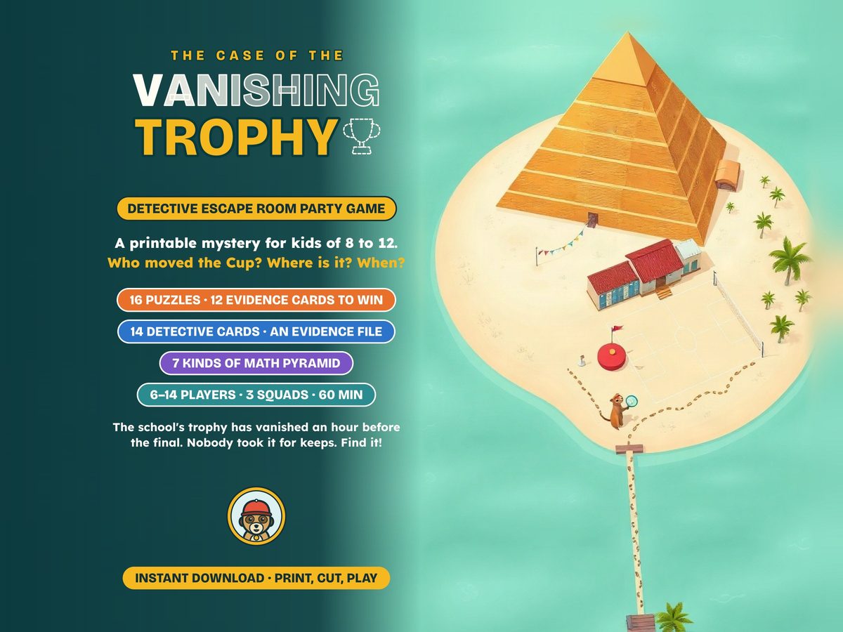 The Case of the Vanishing Trophy, first picture of its Etsy listing